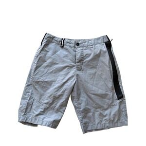 Nike Mens Grey Utility Cargo Shorts Size 30 Technical Zip Pockets Casual Active